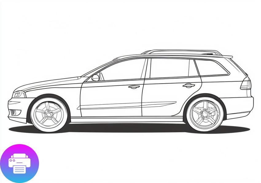 Раскраска автомобиля - Распечатать и раскрасить