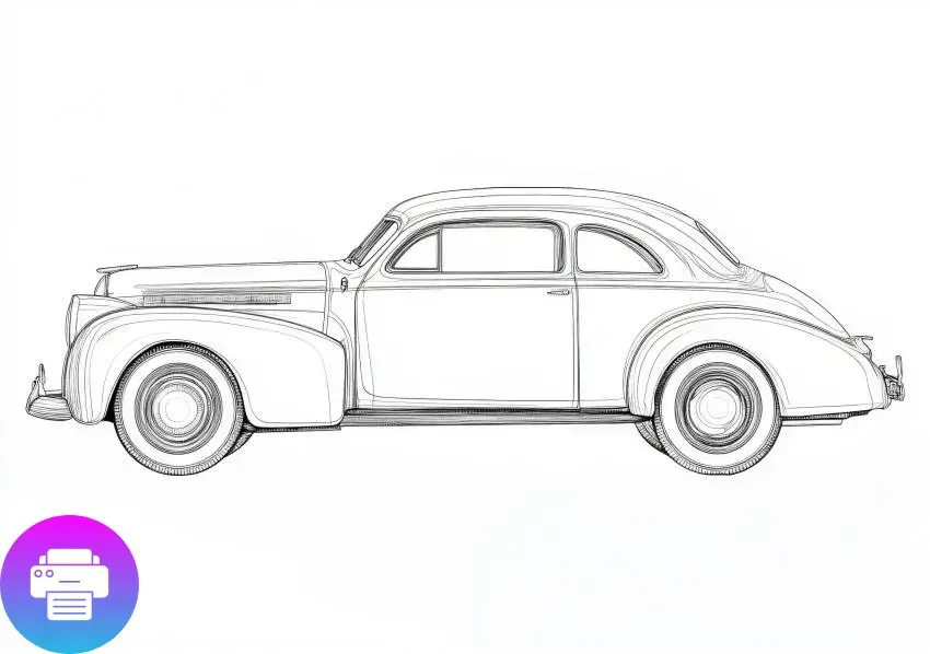 Раскраска Классического Автомобиля 1930-х годов